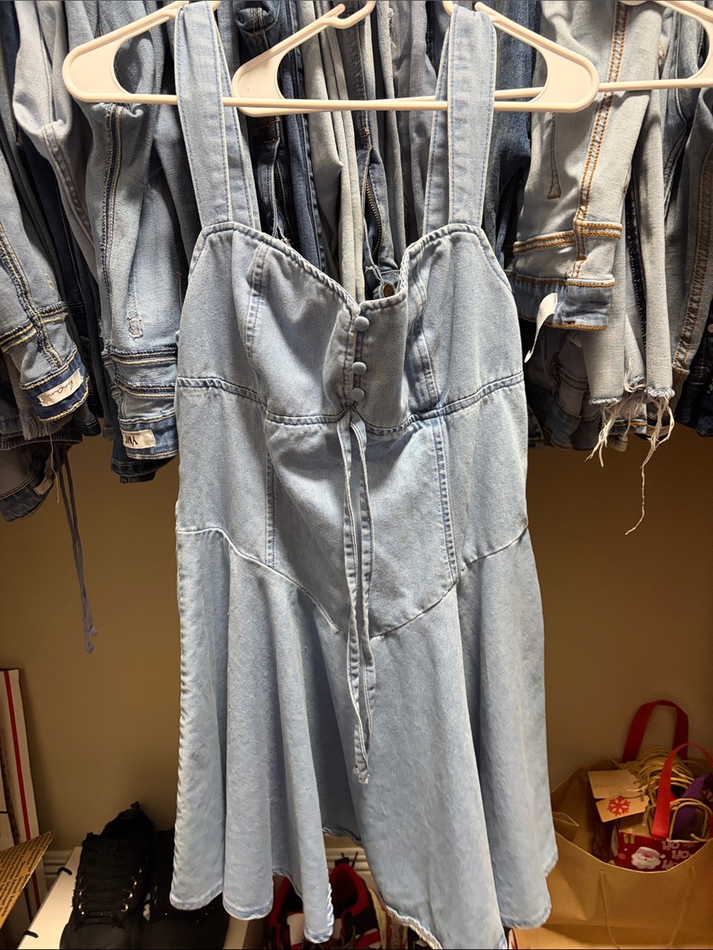 Denim mini dress PERFECT for Nashville